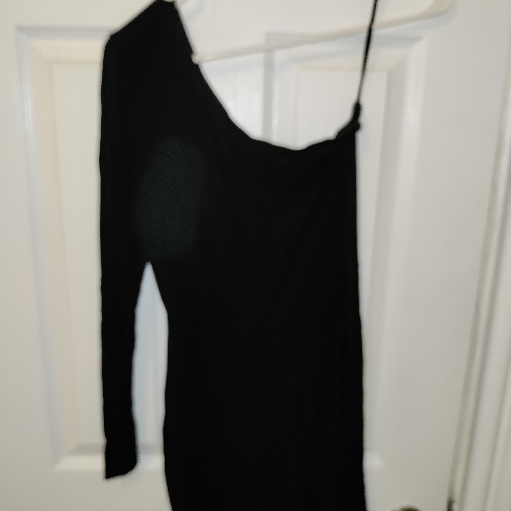 Black one shoulder romper